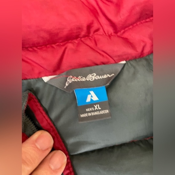 Eddie Bauer First Ascent Red Down Puffer Vest XL - Picture 11 of 15